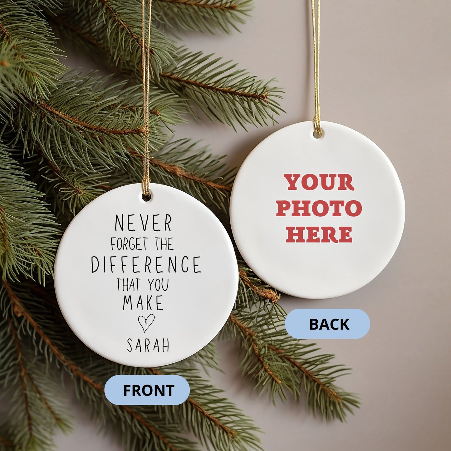 Personalized Retirement Ornament , Unique Christmas Gift for Coworkers & Friends