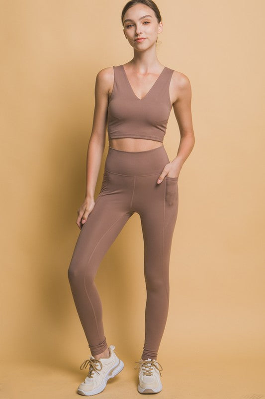 High Waist Leggings with Side Pockets