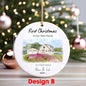 Custom New Home Watercolor Photo Ornament